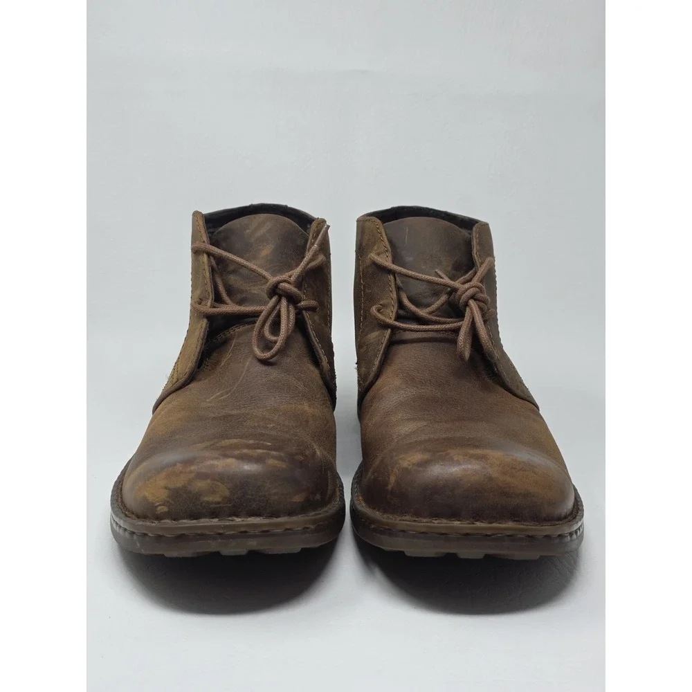 Born Harrison Men's Leather Casual Distressed Chukka Boot Sz 14M Brown Pre-owned